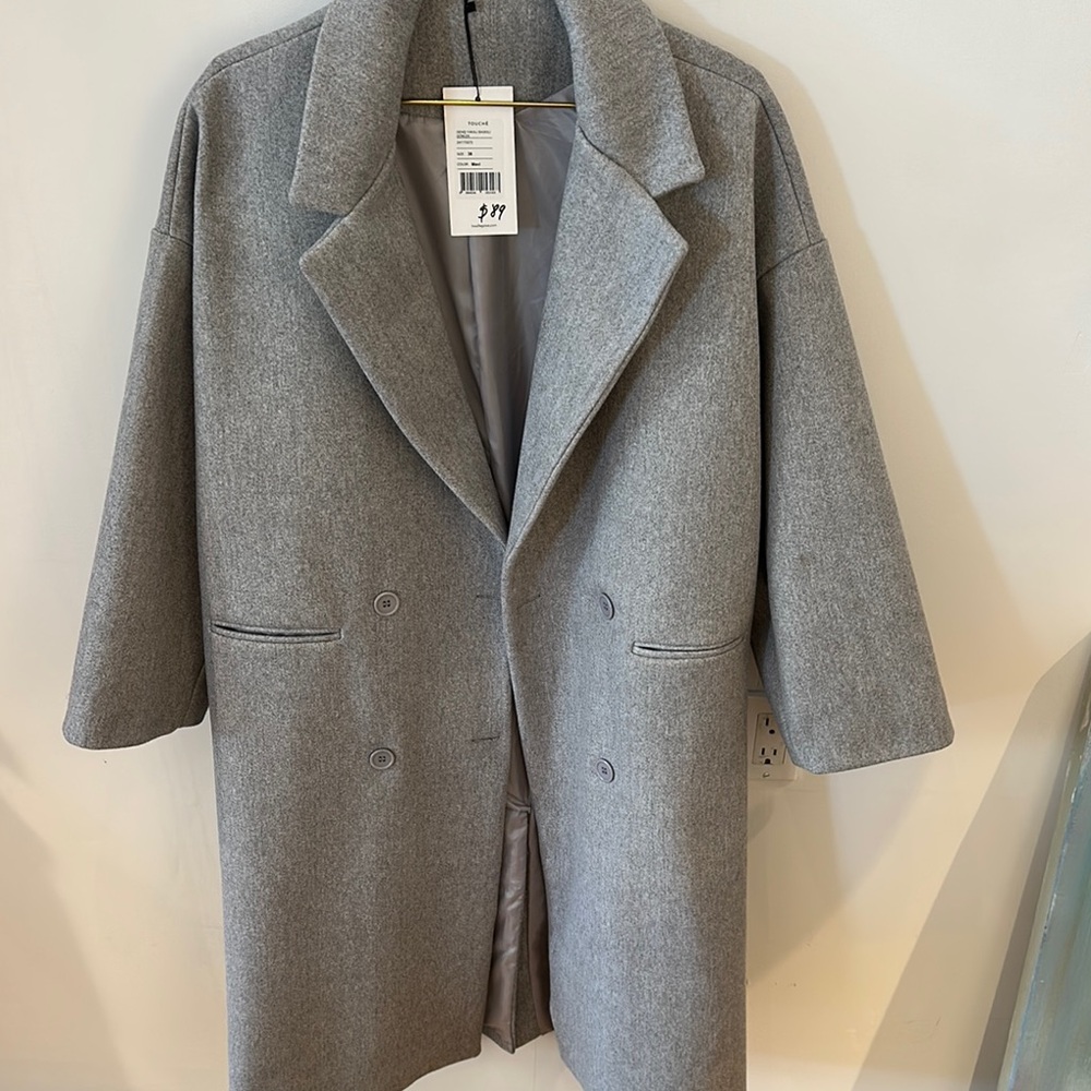 Gray Double-Breasted Coat